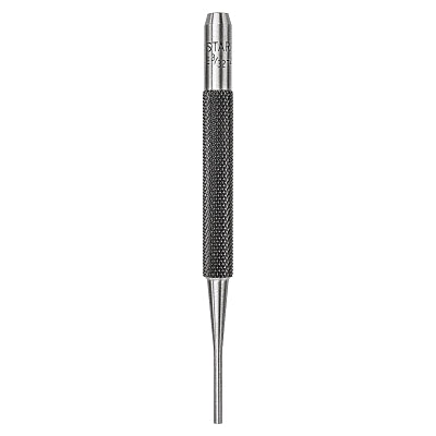 Drive Pin Punches, 4 in, 3/32 in tip, Steel
