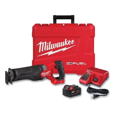 M18 FUEL Sawzall Cordless Reciprocating Saw Kit, 18 V, M18 Battery, 1-1/4 in Stroke Length