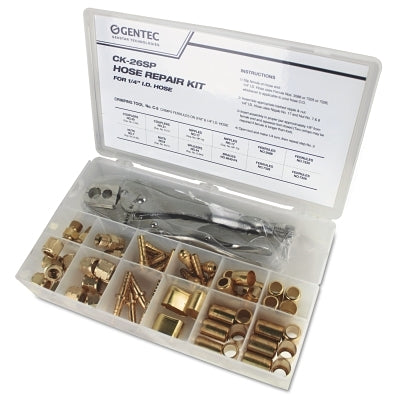 Hose Repair Kit, B-Size Fittings Only, Includes Nuts, Nipples, Ferrules, Couplers, Splicer, Pliers