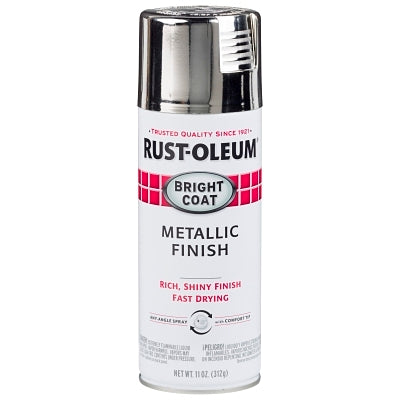 Stops Rust Bright Coat Spray Paint, 11 oz, Aerosol Can, Chrome, Metallic Finish