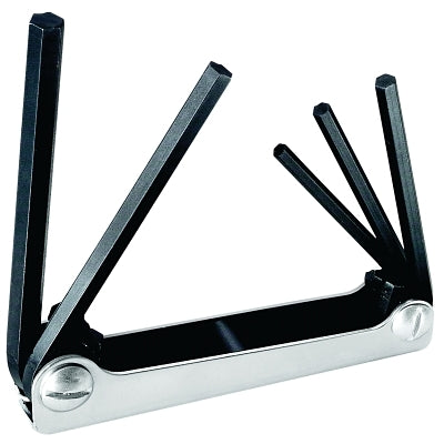 Folding Hex Tools, 5 per fold-up, Hex Tip, Inch