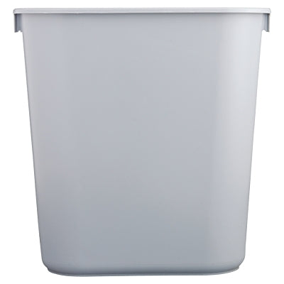 Deskside Wastebaskets, 41 1/4 qt, Plastic, Gray