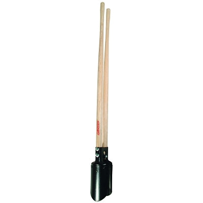 Post Hole Digger, 10.375 in Blade L, 5.5 in Spread, Atlas Pattern, 48 in L North American Hardwood Handle
