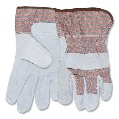 Industrial Standard Shoulder Split Gloves, X-Large, Economy Split Cowhide, Red and Gray Fabric