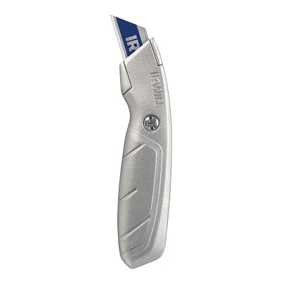 Standard Fixed Knife, 6-1/2 in, Fixed Bi-Metal Blade, Aluminum, Silver