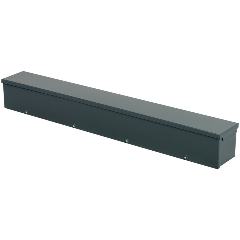 Steel NEMA 3R Raintight Trough With ANSI 49 Gray Finish