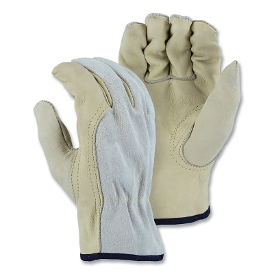 B-Grade Cowhide Drivers Gloves, 9/Medium, B-grade Cowhide Grain Leather, Beige
