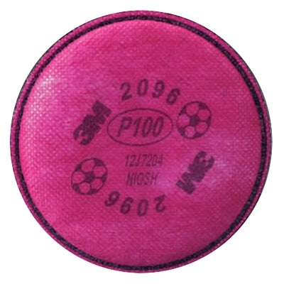 3M 2096 2000 Series Particulate Filter, P100, Organic Vapors/Particulates, Magenta