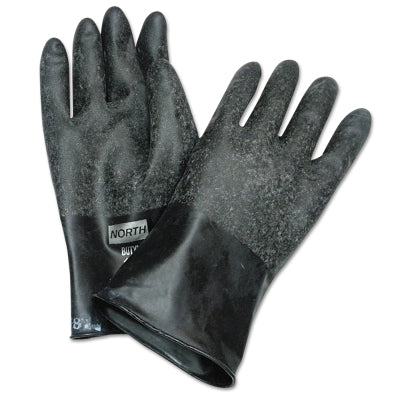 Chemical Resistant Butyl Gloves, Size 10, Black, 16 mil, Grip-Saf