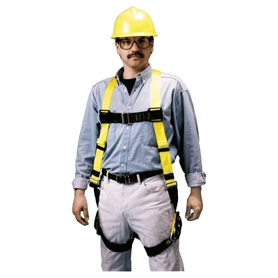 Non-Stretch Harness, Back D-Ring, Tongue Legs/Mating Chest/Friction Shoulders, Yellow