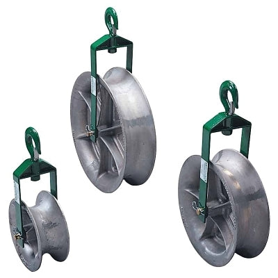 Hook Sheave, 18 in, 8000 lb Capacity, Steel Frame, Aluminum Sheave