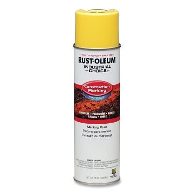 Industrial Choice M1400 Water-Based Construction Marking Paint, 17 oz, High Visibility Yellow