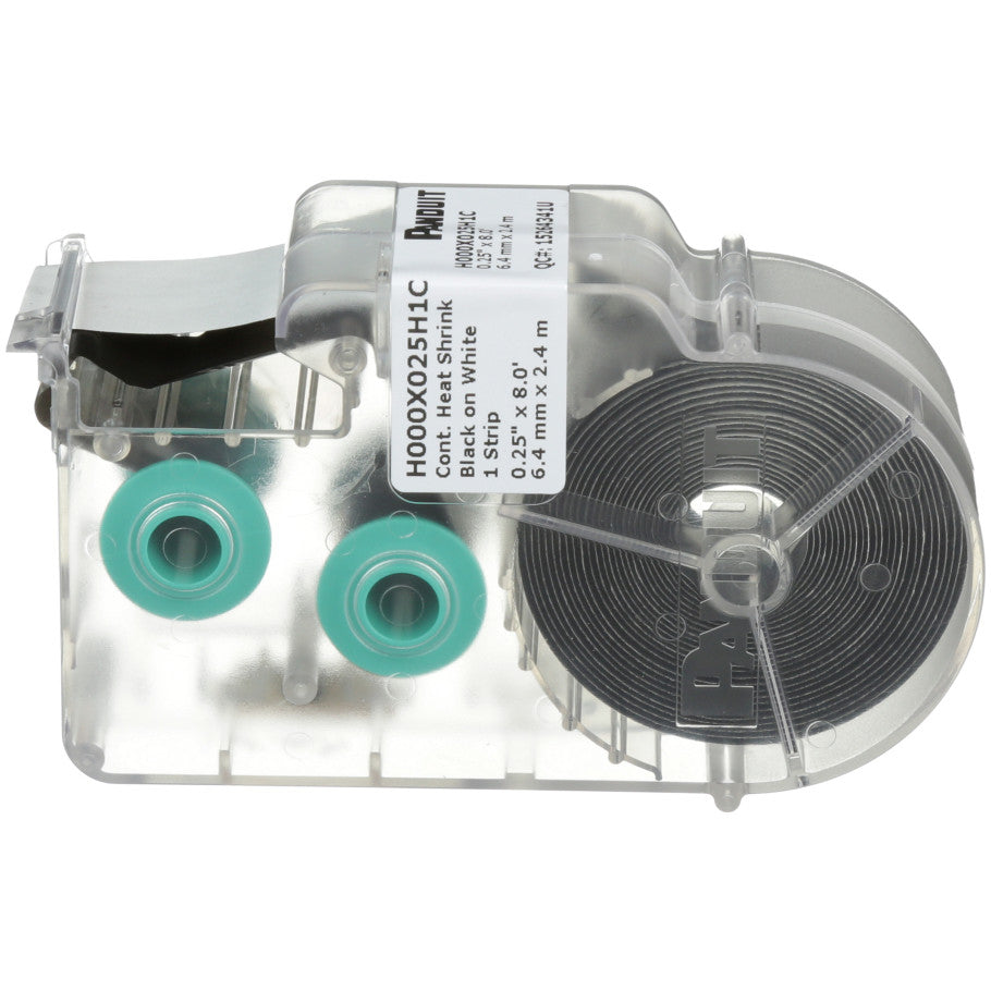 Military Grade Continuous Heat Shrink Label Cassette, White, 1/4 in. W x 8 ft. L.