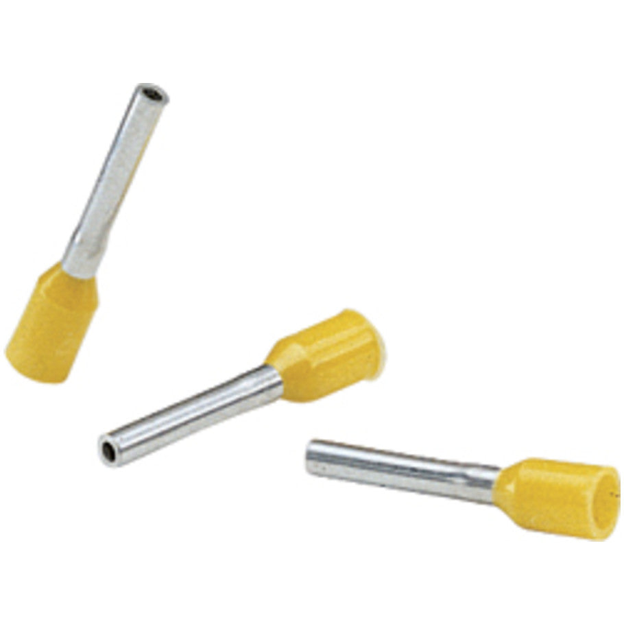 Pan-Term FSD82-12-C Single wire ferrule, Yellow, 12mm Pin L, PK100