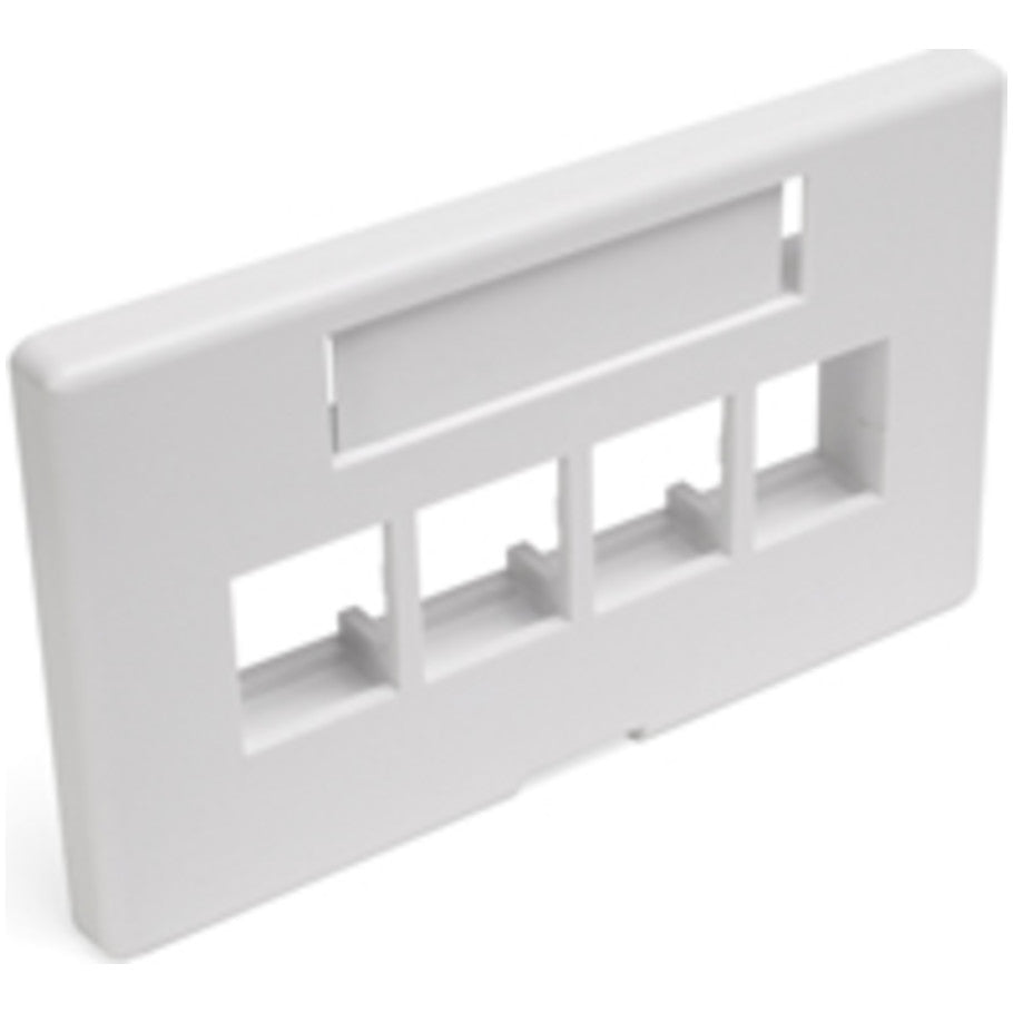 QuickPort Modular Furniture Faceplate for Herman Miller, 4-Port, White