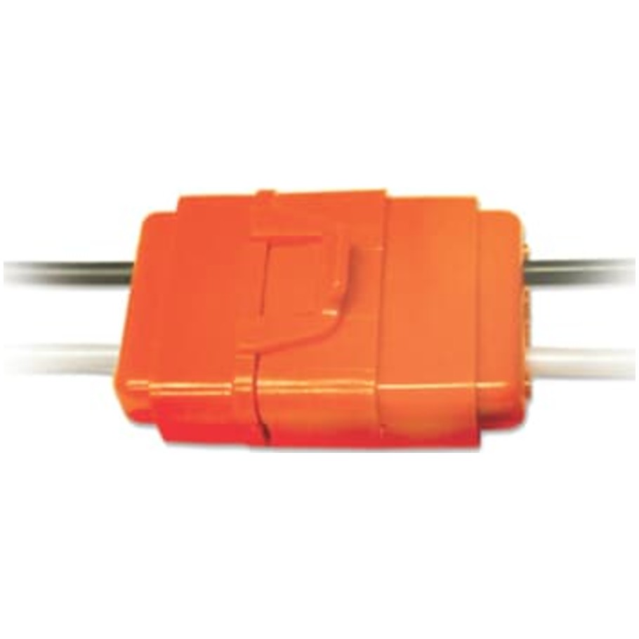 2-Pole Luminaire Disconnect with Polycarbonate housing and Insulated 18 AWG Solid Copper Leads, Bulk Pack