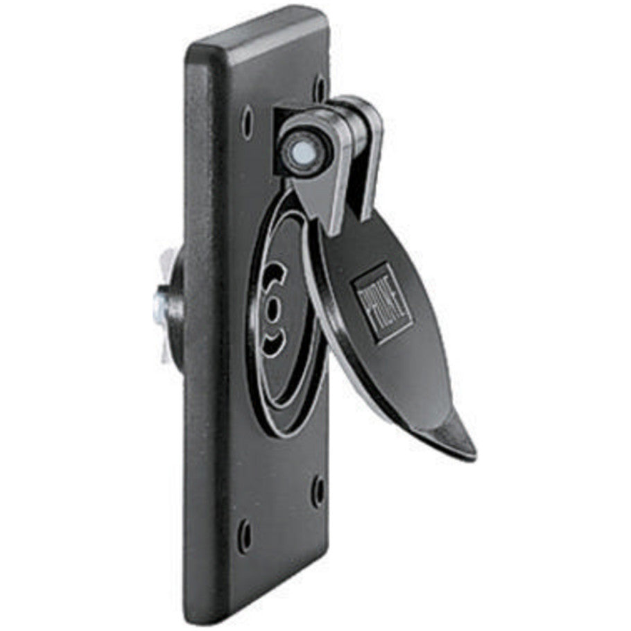 Black Polycarbonate Telephone Outlet With Spring-Loaded Gasketed Lift Cover