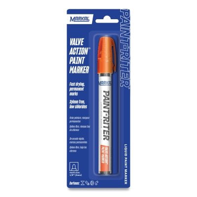 PAINT-RITER VALVE ACTION Paint Marker, Orange, 1/8 in Tip, Medium