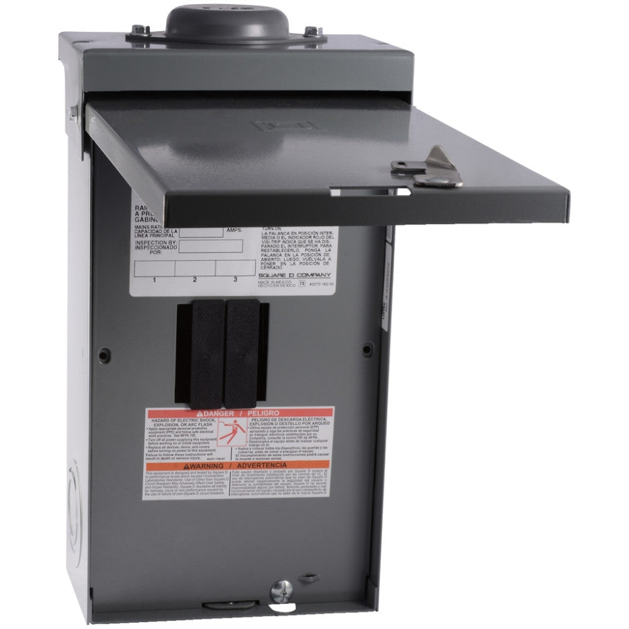 Load center, QO, 3 phase, 3 spaces, 3 circuits, 60A main lugs, NEMA3R, neutral gnd bar
