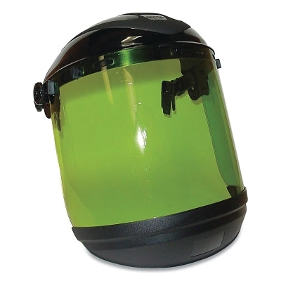 Arc Flash Faceshield, Universal, Hard Hat Mount, Black/Lt Green, 8 in H x 15 in L