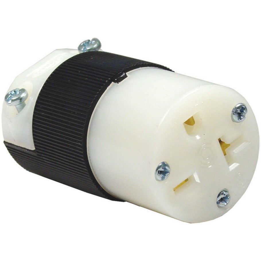 Insulgrip Straight Blade Connector Body With Multiple Drive Screws, Black/White Nylon