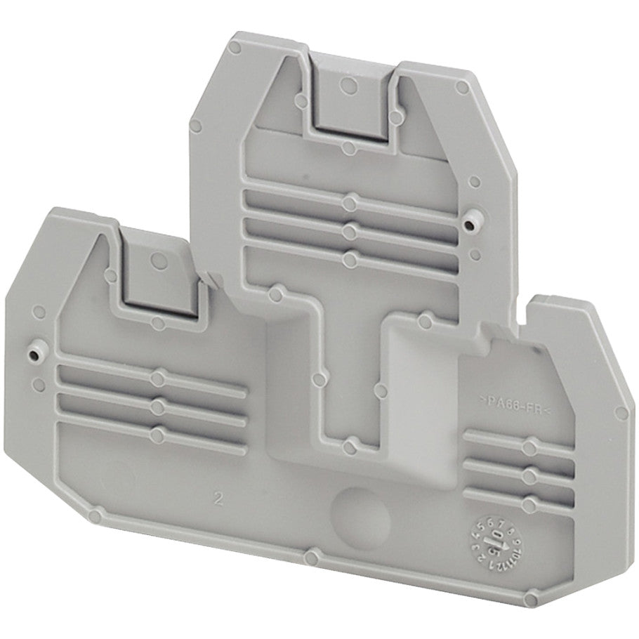 Linergy TR End Cover, Gray, Use With 1x1 Double Level Screw Terminal Blocks