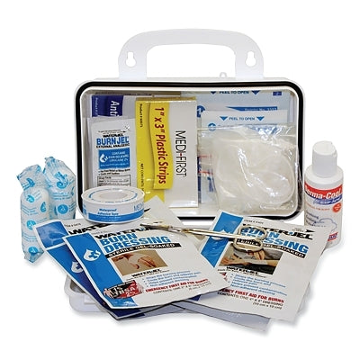 Burn Kit, Deluxe, Treat a Variety of Burns, Plastic, Carry Handle