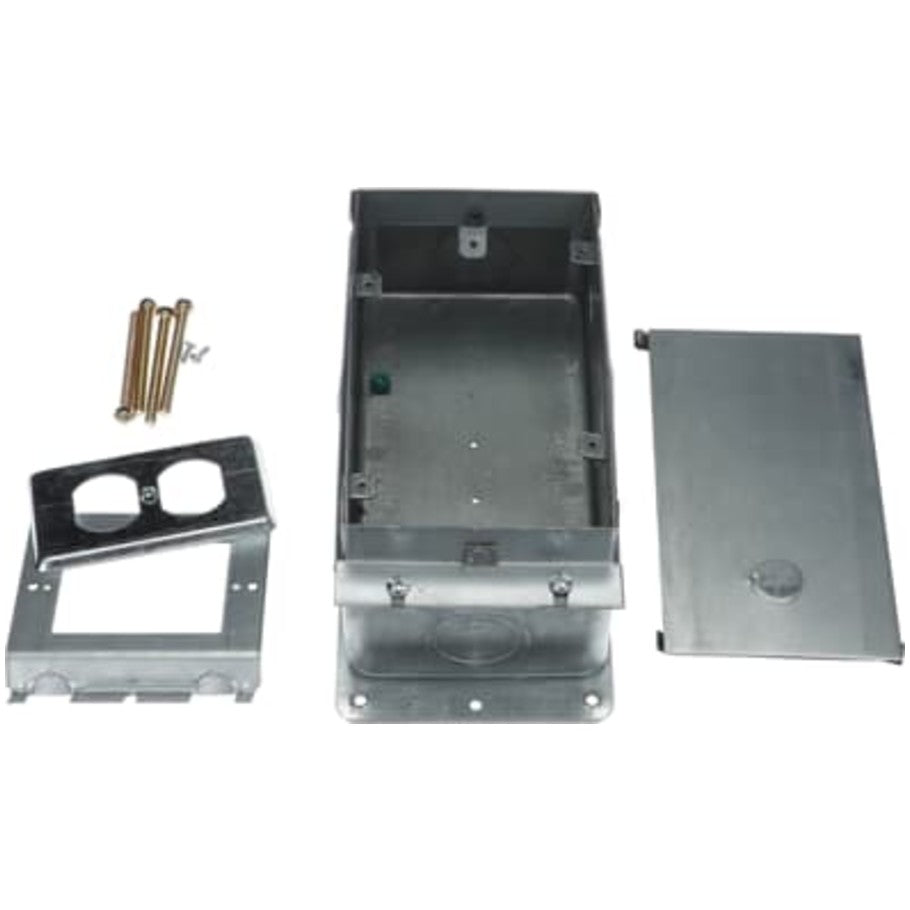 664 Series 2-Gang Floor Box, (6) 3/4 in. Knockouts, Stamped Steel