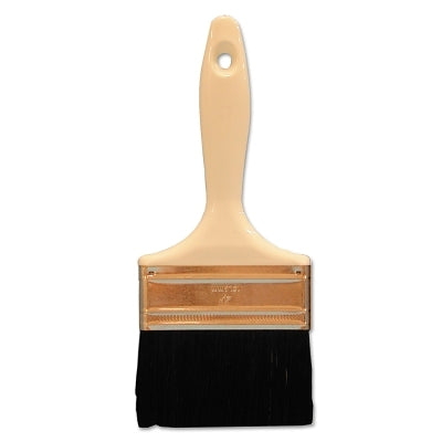 Industrial Paint Brushes, 4 in wide, 2 1/4 in trim, Black Bristle, Wood handle