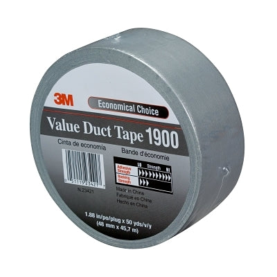 3M 051115-23421 Value Duct Tapes 1900, Silver, 1.88 in x 50 yd