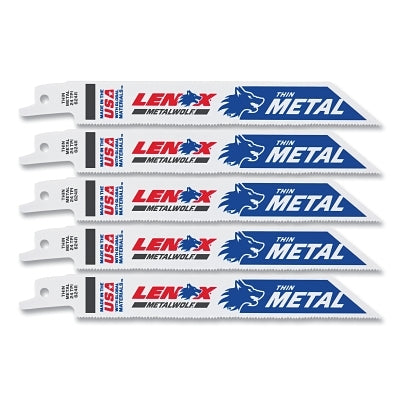 Metal Cutting Reciprocating Saw Blade, 6 in L x 3/4 in W x 0.035 in Thick, 24 TPI, 5 EA/PK