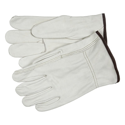 Industry Grade Unlined Grain Cow Leather Driver Gloves, X-Large, Beige