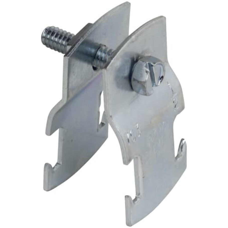 Kindorf Steel 2-Piece Rigid/IMC/EMT Conduit Clamp With Galv-Krom Finish, 1-1/4 in.