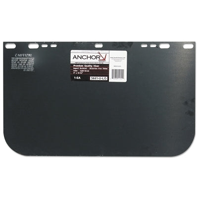 Visor, Light Green, Unbound, 15-1/2 in L x 9 in H, For Jackson Safety Head Gear/Cap Adaptors