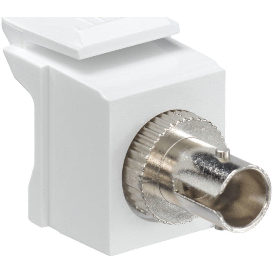 QuickPort Fiber Optic ST Adapter, White