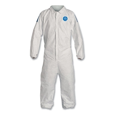 Tyvek 400D Coveralls with Elastic Wrists and Ankles, Blue/White, 2X-Large