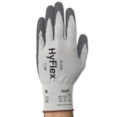 11-731 Gloves, Size 9, Gray