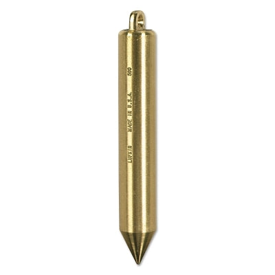 Inage Oil Gauging Plumb Bob, 1 in dia, 6.75 in L, Solid Brass, Unmarked