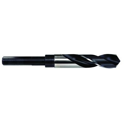 Silver and Deming High Speed Steel Fractional 1/2 in Reduced Shank Drill Bit, 3/4 in