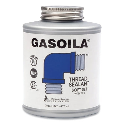 Soft-Set Thread Sealant, 1 pt Brush Top Can, Blue/Green