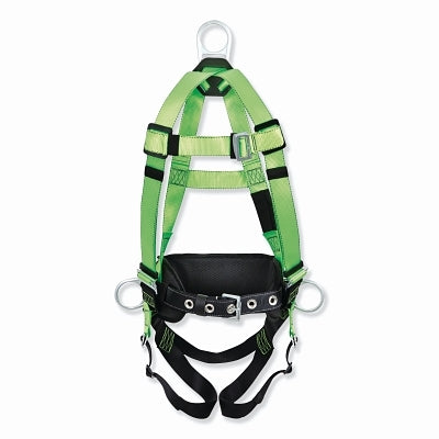 Contractor Harness, Side/Back D-Rings, Medium, Chest/Legs Pass Thru/Torso Friction