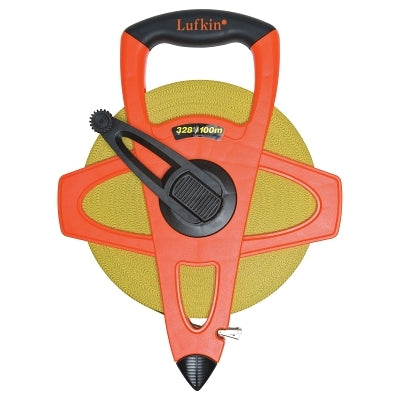 Hi-Viz Orange Reel Fiberglass Tape, 1/2 in x 328 ft, SAE/Metric, Orange, 2-Sided