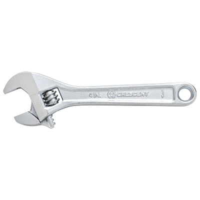 Adjustable Chrome Wrench, 8 in OAL, 1-1/8 in Opening, Chrome Plated