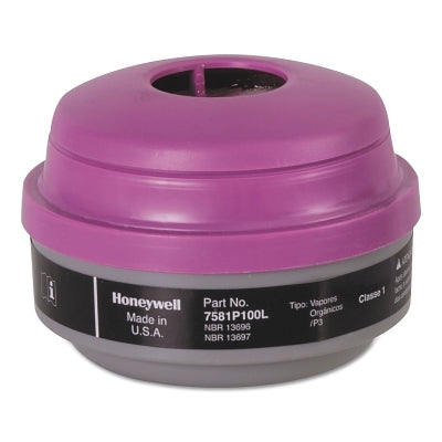 Combination Gas and Vapor Cartridges, Organic Vapor, P100, Black, Magenta