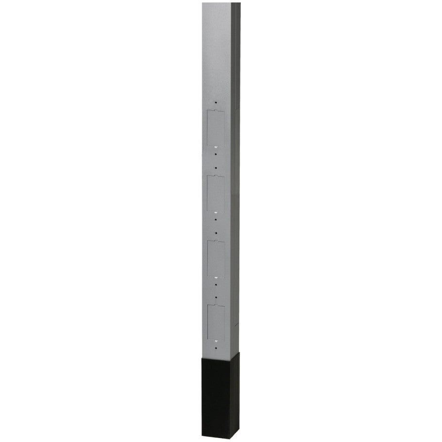 Hubbell Wiring Device Kellems, Aluminum Service Poles, 10'2", Blank withDivider, Gray