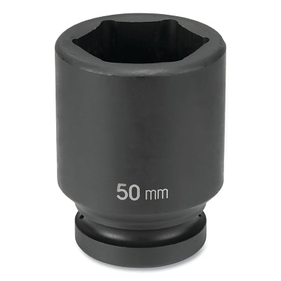 Impact Socket, 1 in Drive Size, 33 mm Socket Size, Hex, 6-point, Deep Length