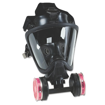 Ultra Elite Full-Facepiece Respirator, Medium, 5-Point Harness, Silicone, w/Twin-Cartridge Adapter