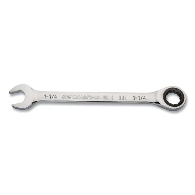 90-Tooth 12 Point Ratcheting Combination Wrench, SAE, 1-1/4 in