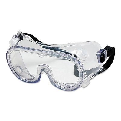 Protective Goggles, Clear/Clear, PVC, Antifog, Chemical Resistant, Indirect Vent