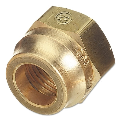 Brass SAE Flare Tubing Connections, Nut, 500 PSIG, Brass, 0.75 in - 16